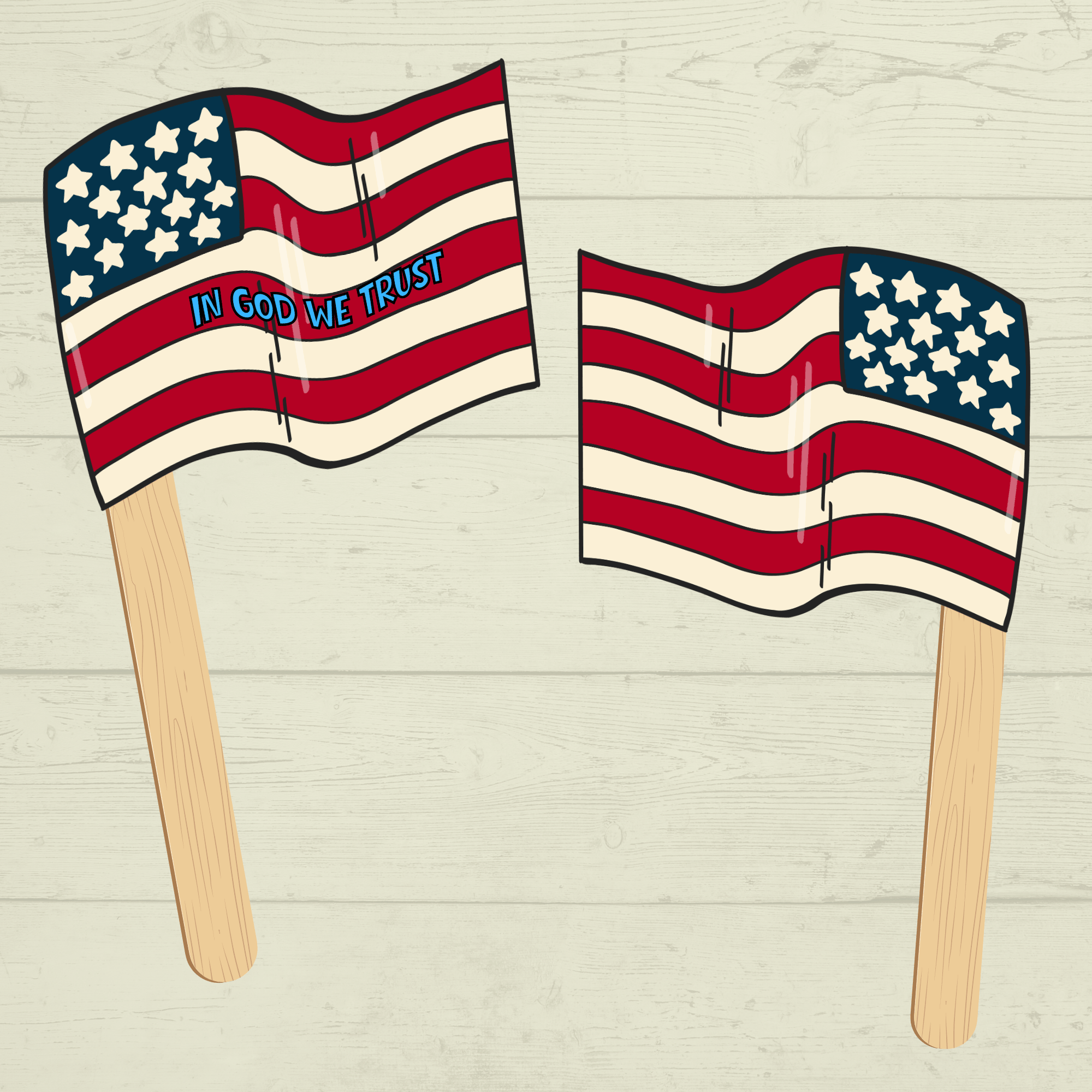 Patriotic Flag Craft for Kids, In God We Trust, USA Craft, American Flag Craft, Memorial Day Craft, 4th of July Craft, Veterans day Craft