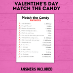 Valentine's Day Classroom Game | Valentine's Day Kid's Game | Match the Candy Game | Kids Game | Candy Game | Kids Printables | Kids