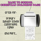 Back to School Coloring Page, Back to School Prayers, Kids Prayers, Sunday School, Homeschool, Christian Coloring Pages, Children's Ministry