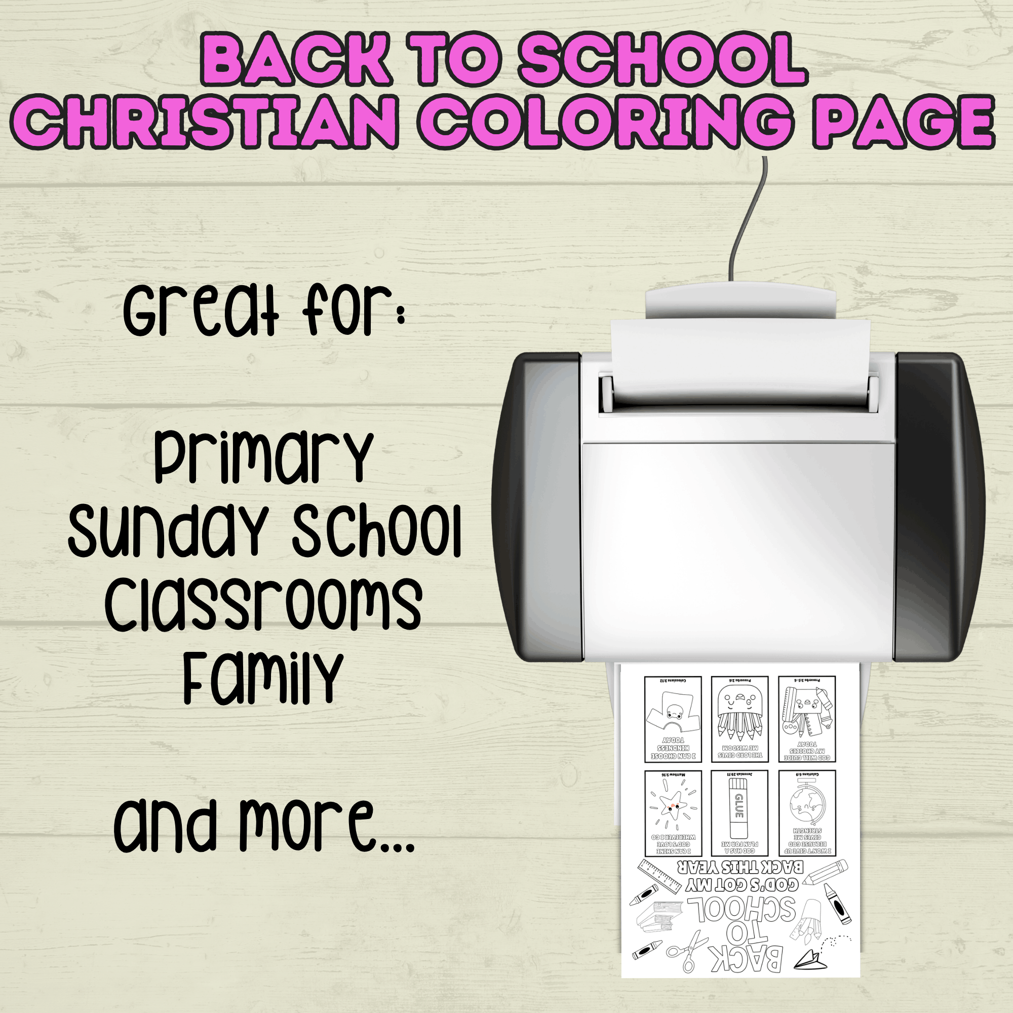 Back to School Coloring Page, Back to School Prayers, Kids Prayers, Sunday School, Homeschool, Christian Coloring Pages, Children's Ministry