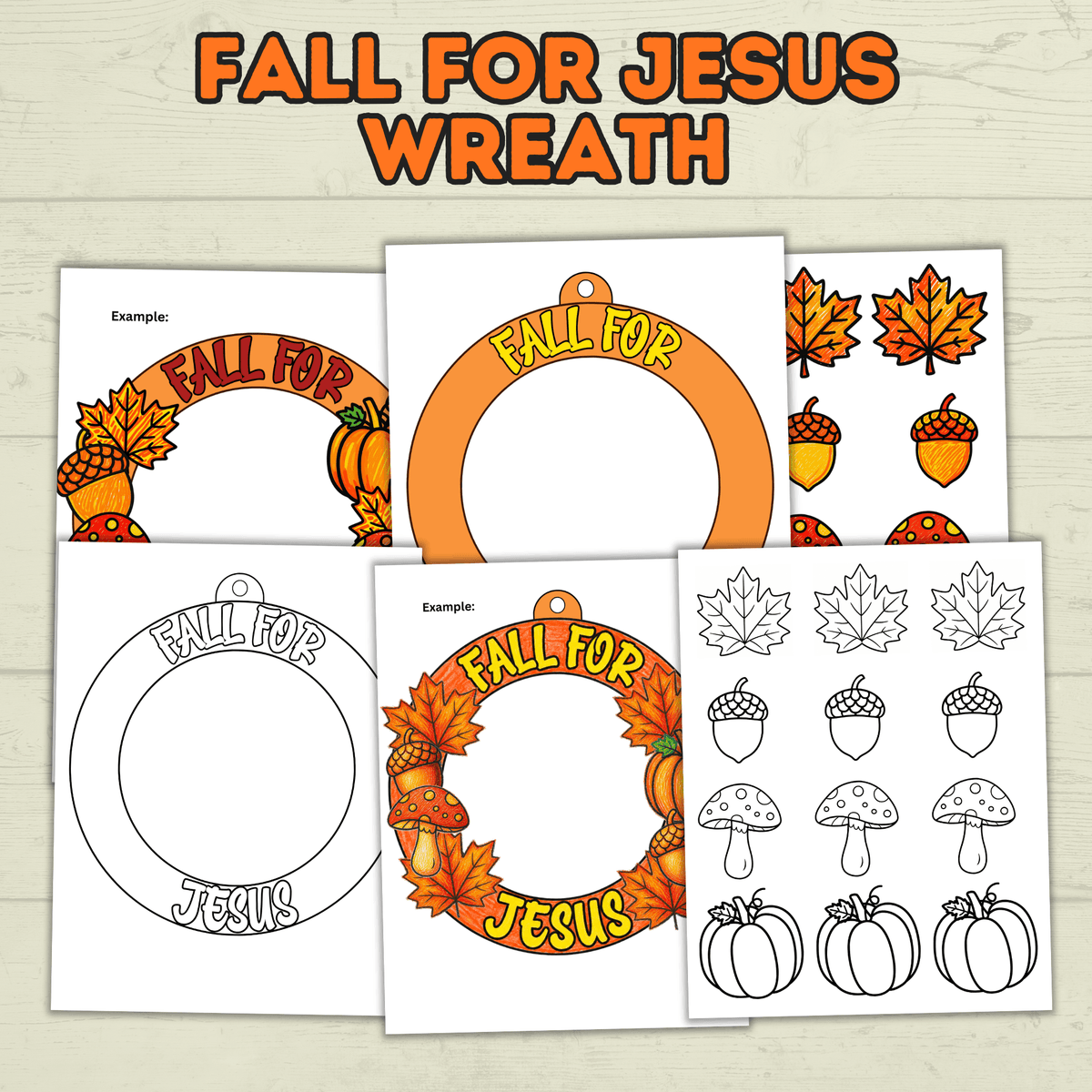 Christian Fall Craft, Fall for Jesus Craft, Sunday School Craft, Bible, Fall Activity, Christian Activity, Homeschool, Cut and Paste Craft