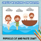 Jesus Walks on Water Craft, Bible Lesson Craft, Sunday School Craft, Kids Church Craft, Bible Story Activity, Cut and Paste, Homeschool