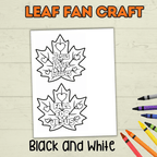 Leaf Fan Craft, Christian Fan Craft, Fall Craft, Christian Activity, Bible Lesson, Homeschool, Jesus Craft, Fall for Jesus, Leaf Craft