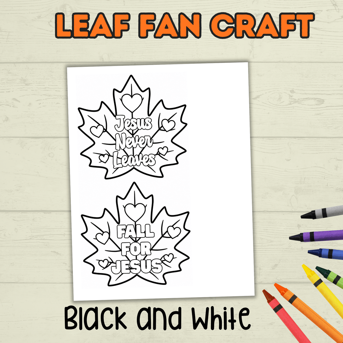Leaf Fan Craft, Christian Fan Craft, Fall Craft, Christian Activity, Bible Lesson, Homeschool, Jesus Craft, Fall for Jesus, Leaf Craft