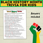 Black History Trivia | Printable Black History Month Games | Black History Quiz | Black History Activity | Games for Adults | Games for Kids