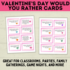 Would you rather for kids | Kids games | Valentine's day Games | Party Games | Classroom Games | Kids Activities | Kids Cards | PDF