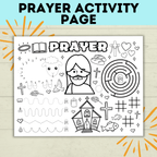 Prayer Activity Page for Kids | Sunday School Activity Page | Teach kids to Pray | Prayer Activities | Prayer Craft | Kids Crafts | Digital