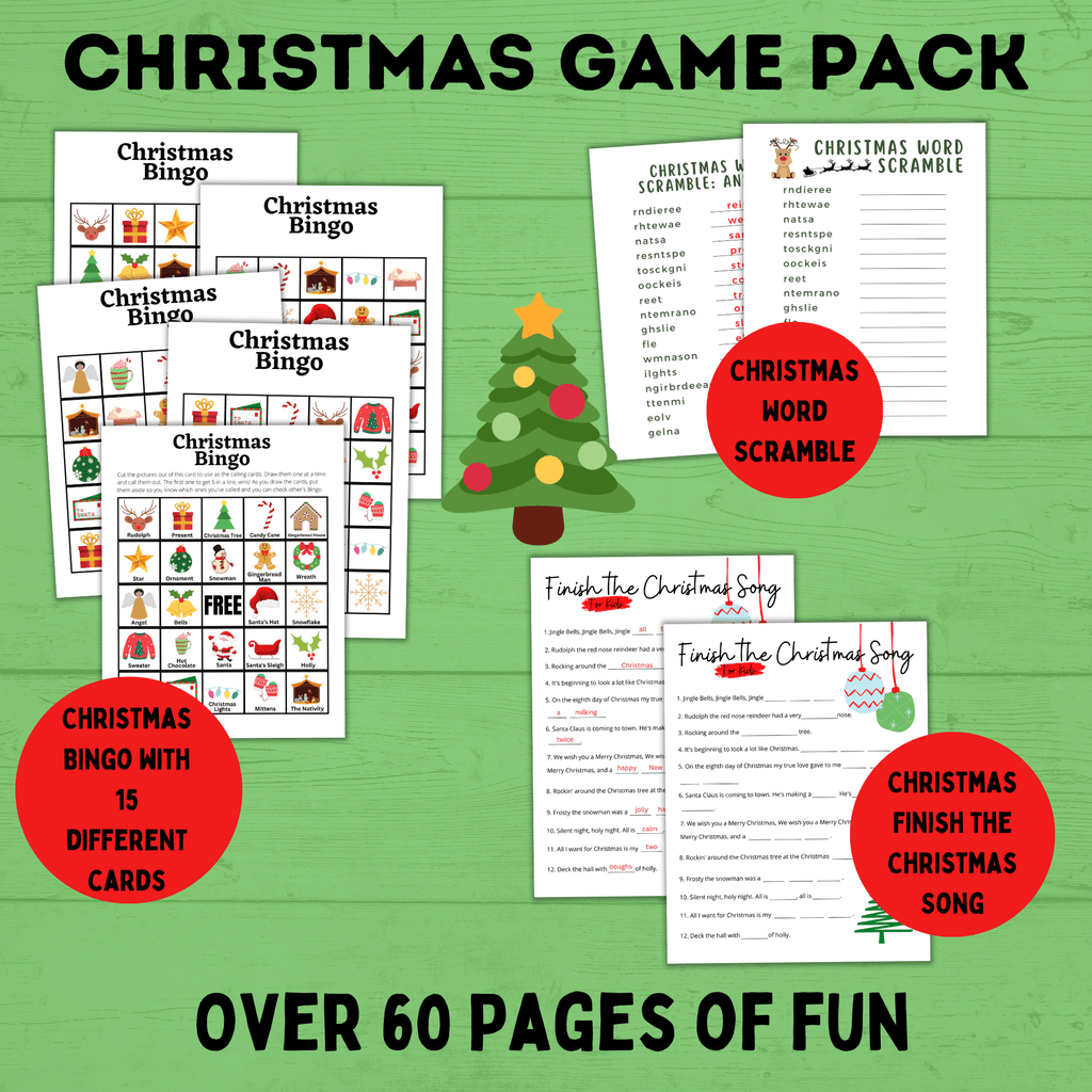 Christmas Games for Kids | Christmas Printables | Christmas Games for Adults | Christmas Games for the Family | Christmas Taboo | Games