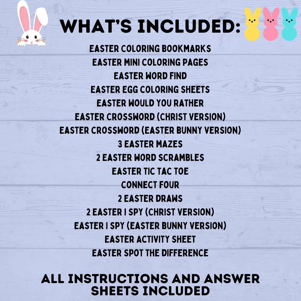 Easter Activity Pack for Kids | Easter Printables | Easter Activities | Easter Crafts | Easter fun pack for kids | Kids Activities | Kids