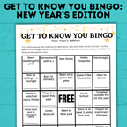 Kid's Bingo | New Year's Eve Bingo | Bingo for Kids | Get to Know you Bingo | Kids Games | New Year's Eve games | Party Games | NYE