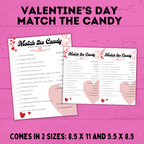 Valentine's Day Classroom Game | Valentine's Day Kid's Game | Match the Candy Game | Kids Game | Candy Game | Kids Printables | Kids
