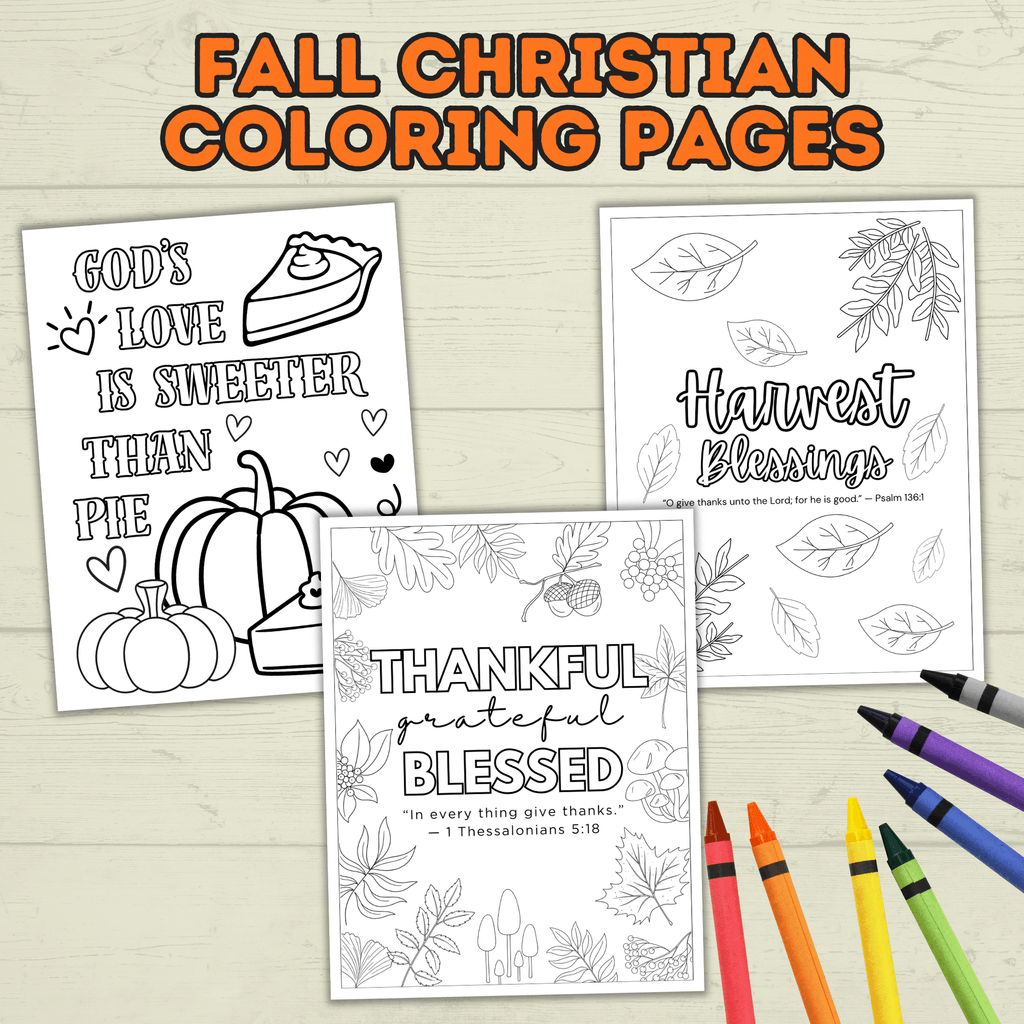 Free Christian Fall Coloring Pages for Kids and Families