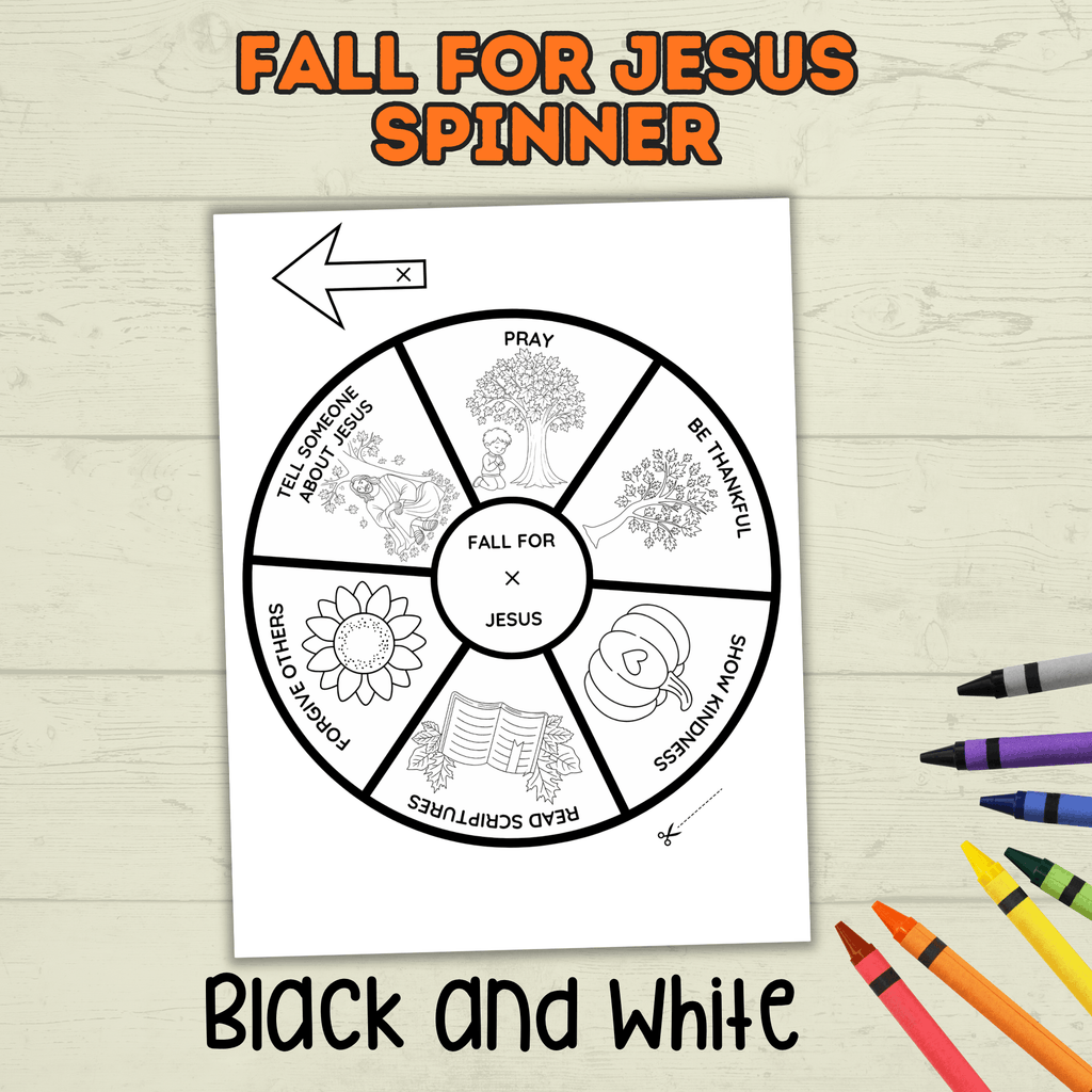 Fall for Jesus Spinner Craft for Kids, Fall Crafts, Christian Fall Crafts, Christian Crafts, Sunday School Crafts, Homeschool, Spinner Craft