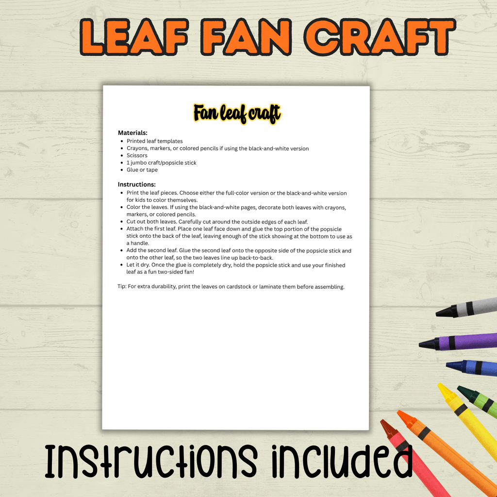 Leaf Fan Craft, Christian Fan Craft, Fall Craft, Christian Activity, Bible Lesson, Homeschool, Jesus Craft, Fall for Jesus, Leaf Craft