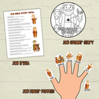 Job Bible Lesson Story Bundle, Job Bible Craft, Sunday School Crafts, Homeschool, Old Testament, Job Activity, Job Craft, Job Cube Story