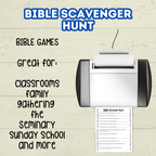 Children's and Teen Ministry Bible Scavenger Hunt, Sunday School Printable Digital Download Game, PDF