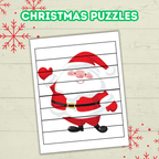 Christmas Preschool Puzzles Printables for Toddlers, Kindergartener Activities and Games