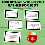 Christmas Would You Rather for Kids | Christmas Printables for Kids | Christmas Activities | Kid's Christmas Printables | Kid Games