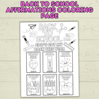 Back to School Coloring Page, Back to School Affirmations, Sunday School, Homeschool, Christian Coloring Pages, Children's Ministry