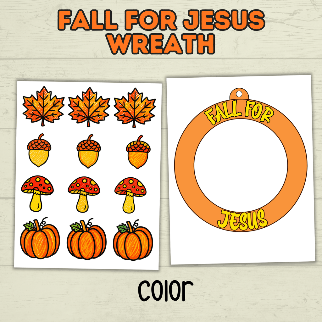 Christian Fall Craft, Fall for Jesus Craft, Sunday School Craft, Bible, Fall Activity, Christian Activity, Homeschool, Cut and Paste Craft