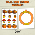 Christian Fall Craft, Fall for Jesus Craft, Sunday School Craft, Bible, Fall Activity, Christian Activity, Homeschool, Cut and Paste Craft