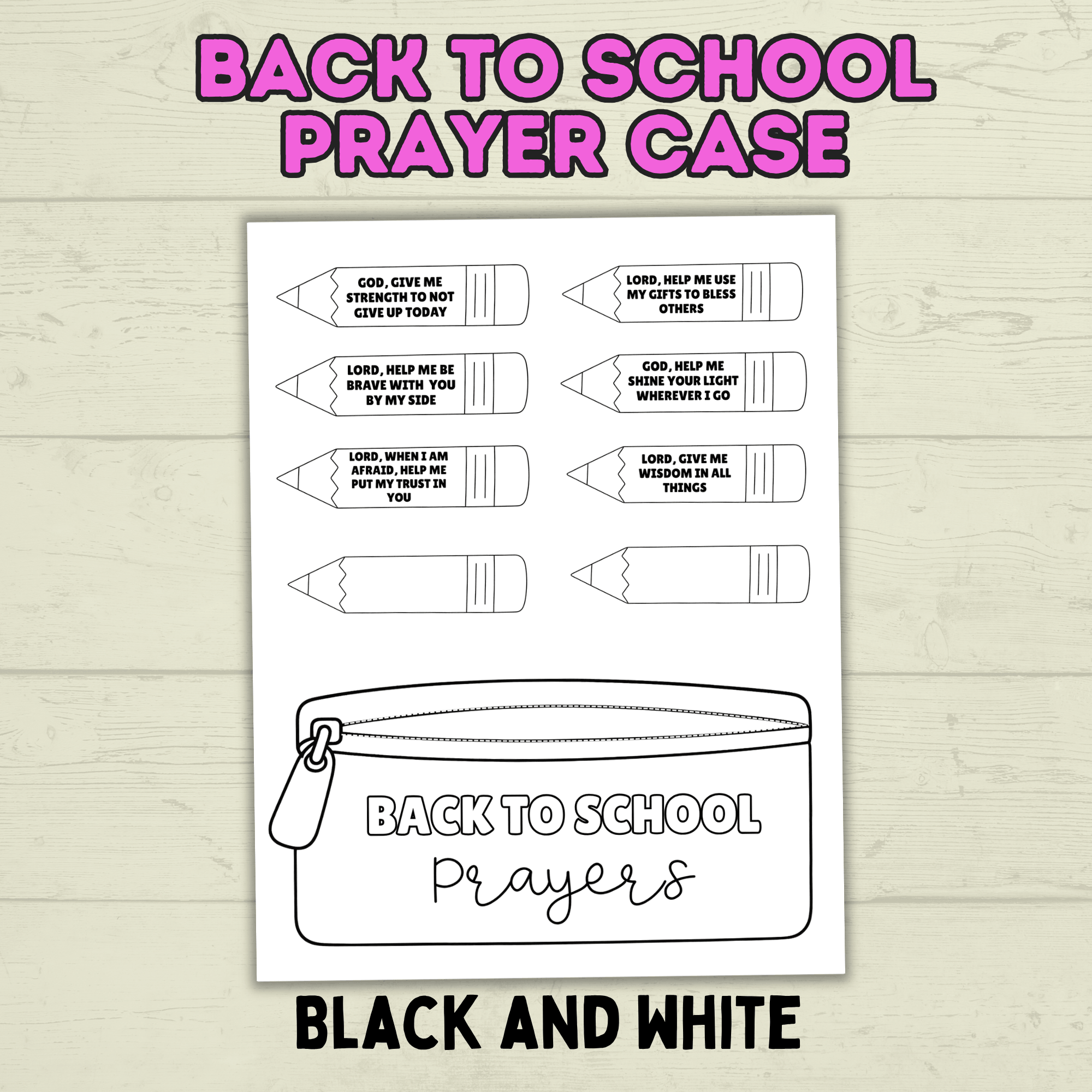 Back to School Prayers, Prayer Craft, Sunday School Craft, Back to School Crafts,  Cut and Paste Crafts, Christian Crafts, Bible Crafts