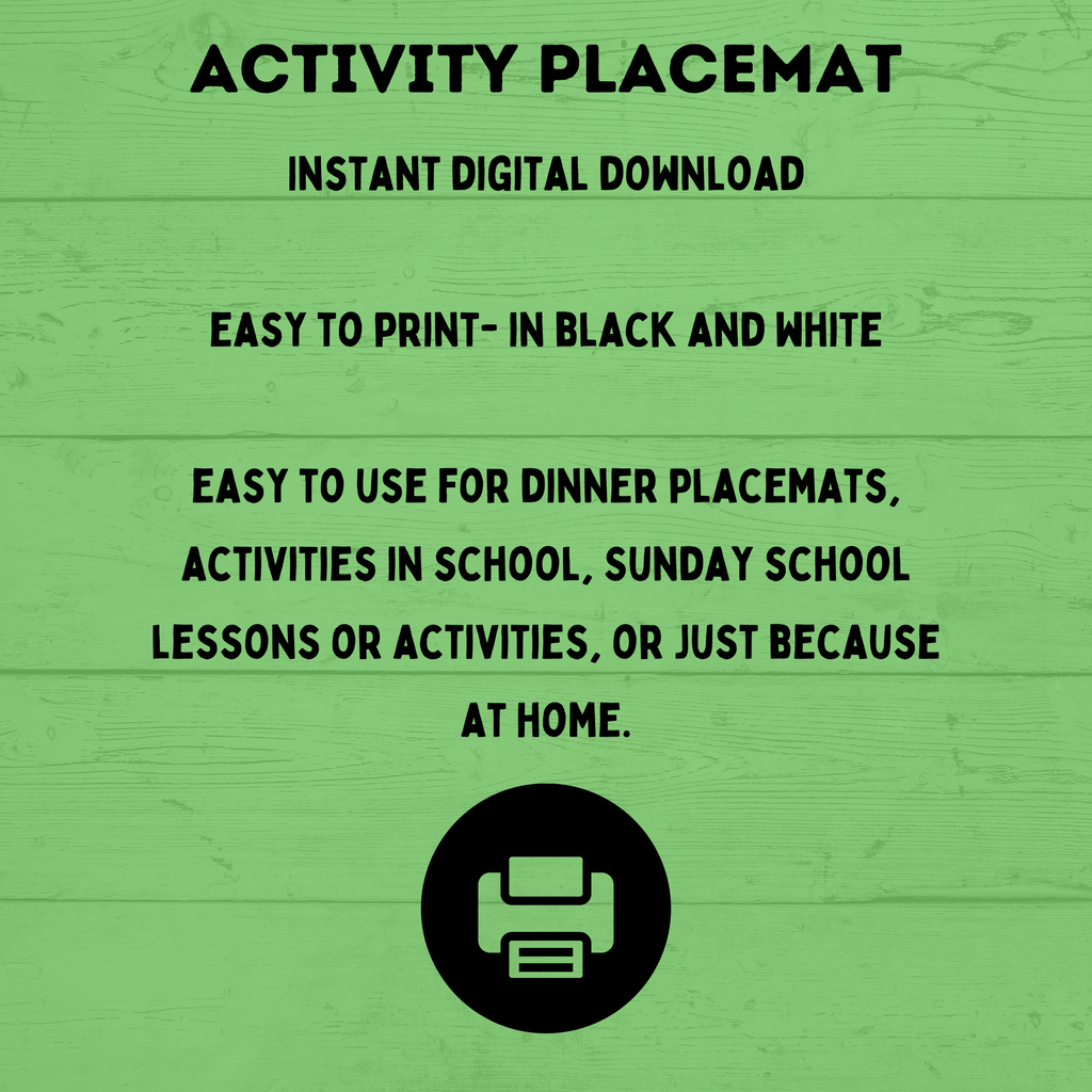 Christmas Placemat for Kids | Christmas Nativity Activity | Activity Sheet for Kids