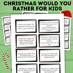 Christmas Would You Rather for Kids | Christmas Printables for Kids | Christmas Activities | Kid's Christmas Printables | Kid Games
