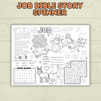 Job Bible Lesson Story Bundle, Job Bible Craft, Sunday School Crafts, Homeschool, Old Testament, Job Activity, Job Craft, Job Cube Story