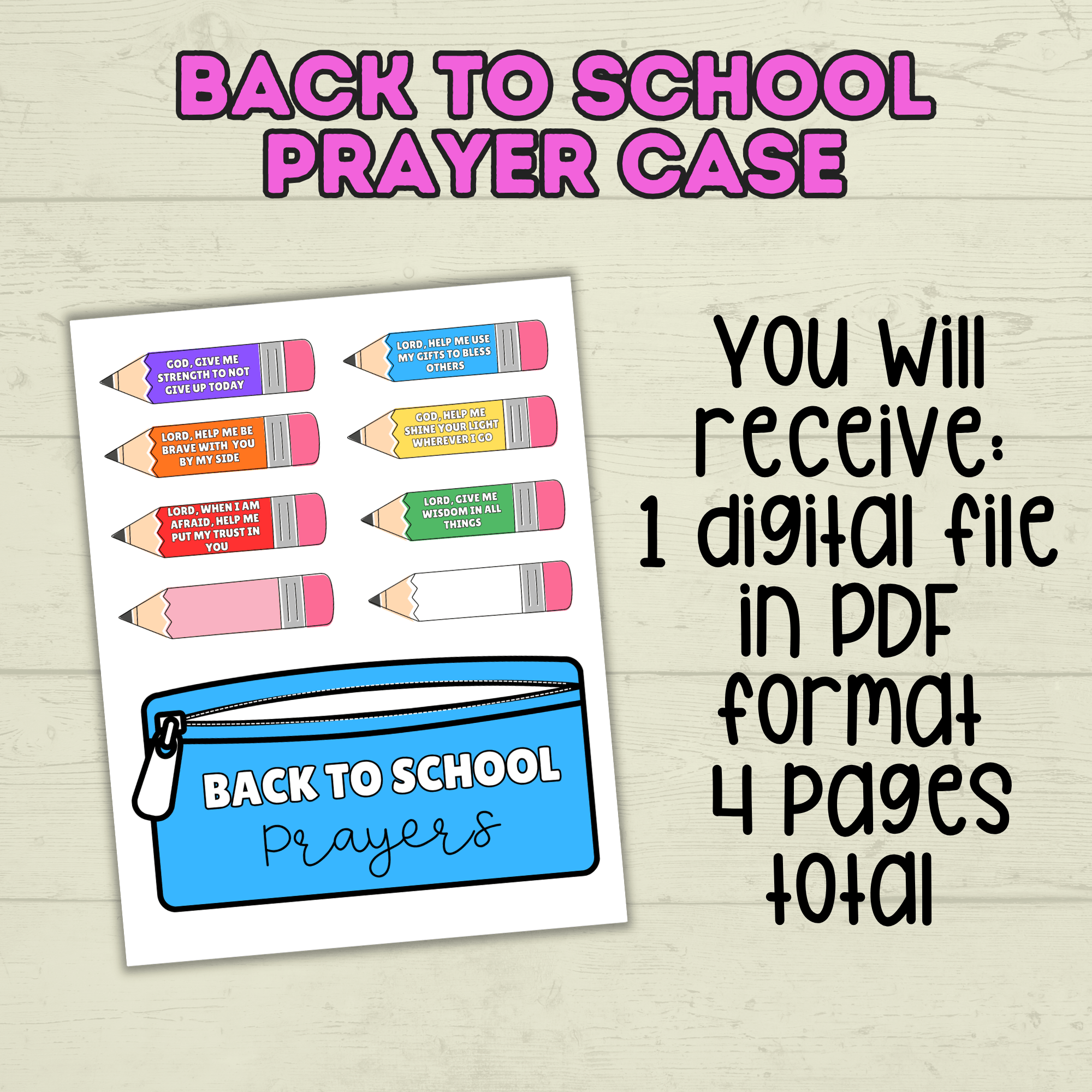 Back to School Prayers, Prayer Craft, Sunday School Craft, Back to School Crafts,  Cut and Paste Crafts, Christian Crafts, Bible Crafts