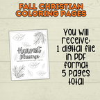 Free Christian Fall Coloring Pages for Kids and Families