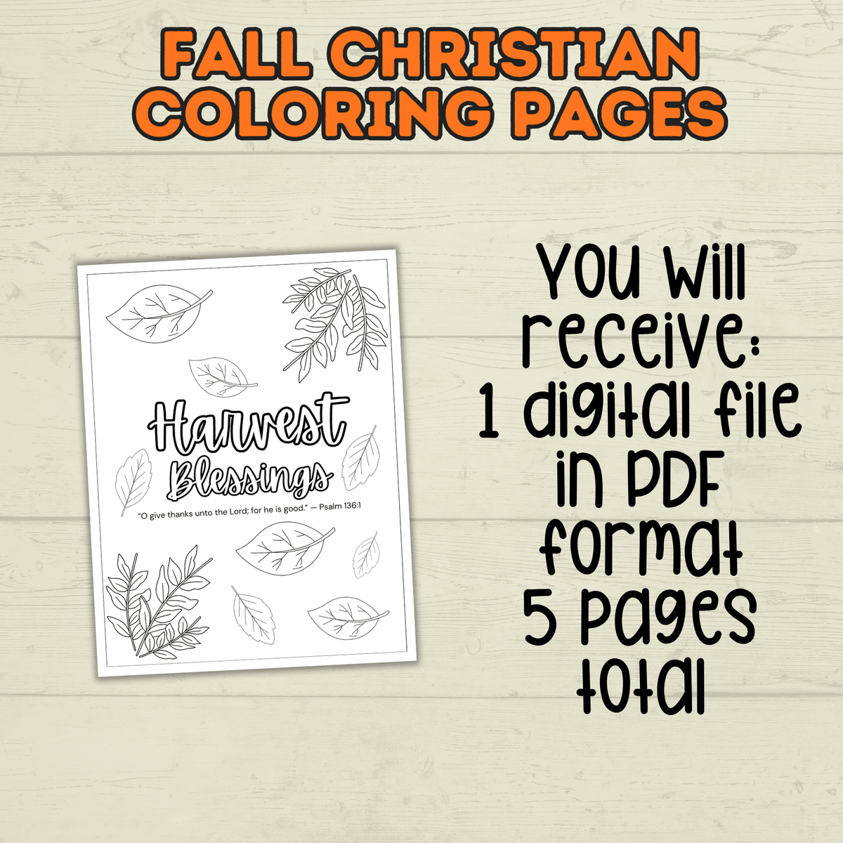 Free Christian Fall Coloring Pages for Kids and Families