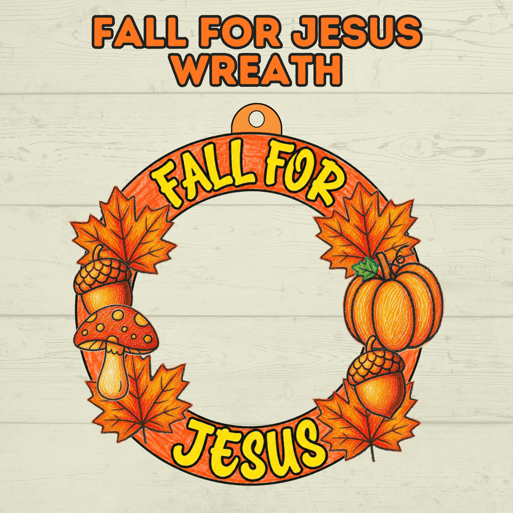 Christian Fall Craft, Fall for Jesus Craft, Sunday School Craft, Bible, Fall Activity, Christian Activity, Homeschool, Cut and Paste Craft
