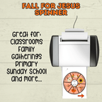 Fall for Jesus Spinner Craft for Kids, Fall Crafts, Christian Fall Crafts, Christian Crafts, Sunday School Crafts, Homeschool, Spinner Craft