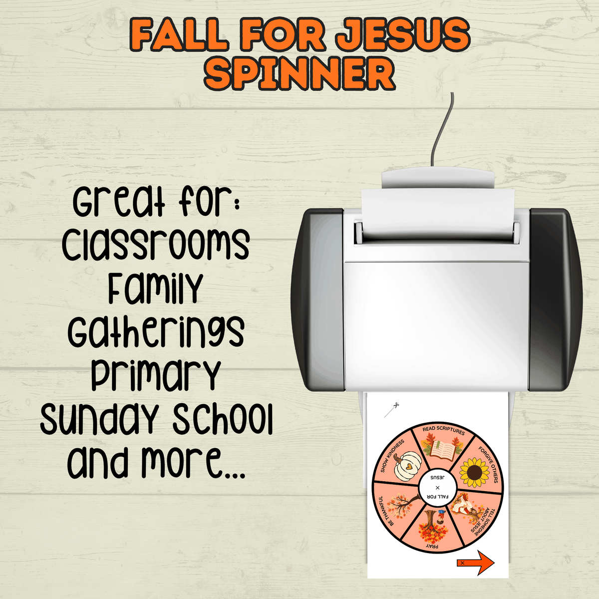 Fall for Jesus Spinner Craft for Kids, Fall Crafts, Christian Fall Crafts, Christian Crafts, Sunday School Crafts, Homeschool, Spinner Craft