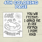 Chill the Fourth Out Coloring Page, 4th of July Craft, 4th of July Coloring Page, Patriotic Duck Coloring Page, USA, July fourth activity