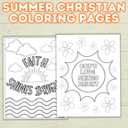 Fun and Free Summer Christian Coloring Pages for Kids and Adults