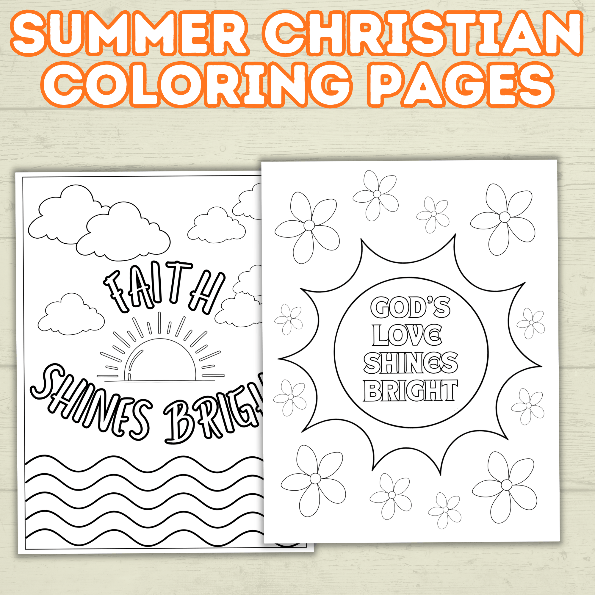 Fun and Free Summer Christian Coloring Pages for Kids and Adults