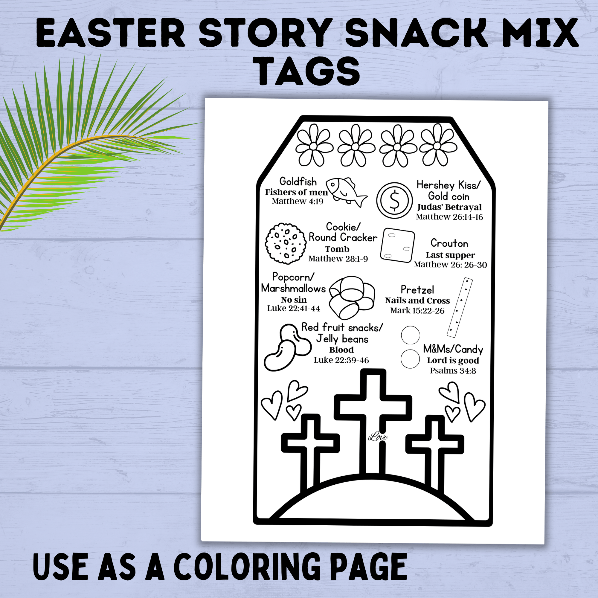 Easter Story Snack Mix Tags for Kids and Adults | Easter Sunday Lesson