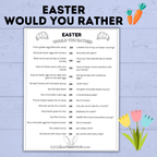 Easter Would You Rather for Kids | Easter Activities | Easter Printables | Easter for Kids | Kids Printables | Easter PDF download | Instant