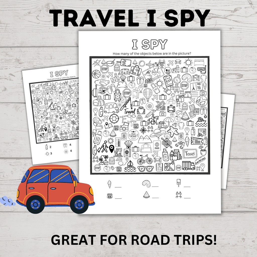 Travel I Spy for Kids | Kids I Spy | Travel Games | Kids Games | Plane Games | Road Trip Games | Paper Games | Toddler Games | I spy