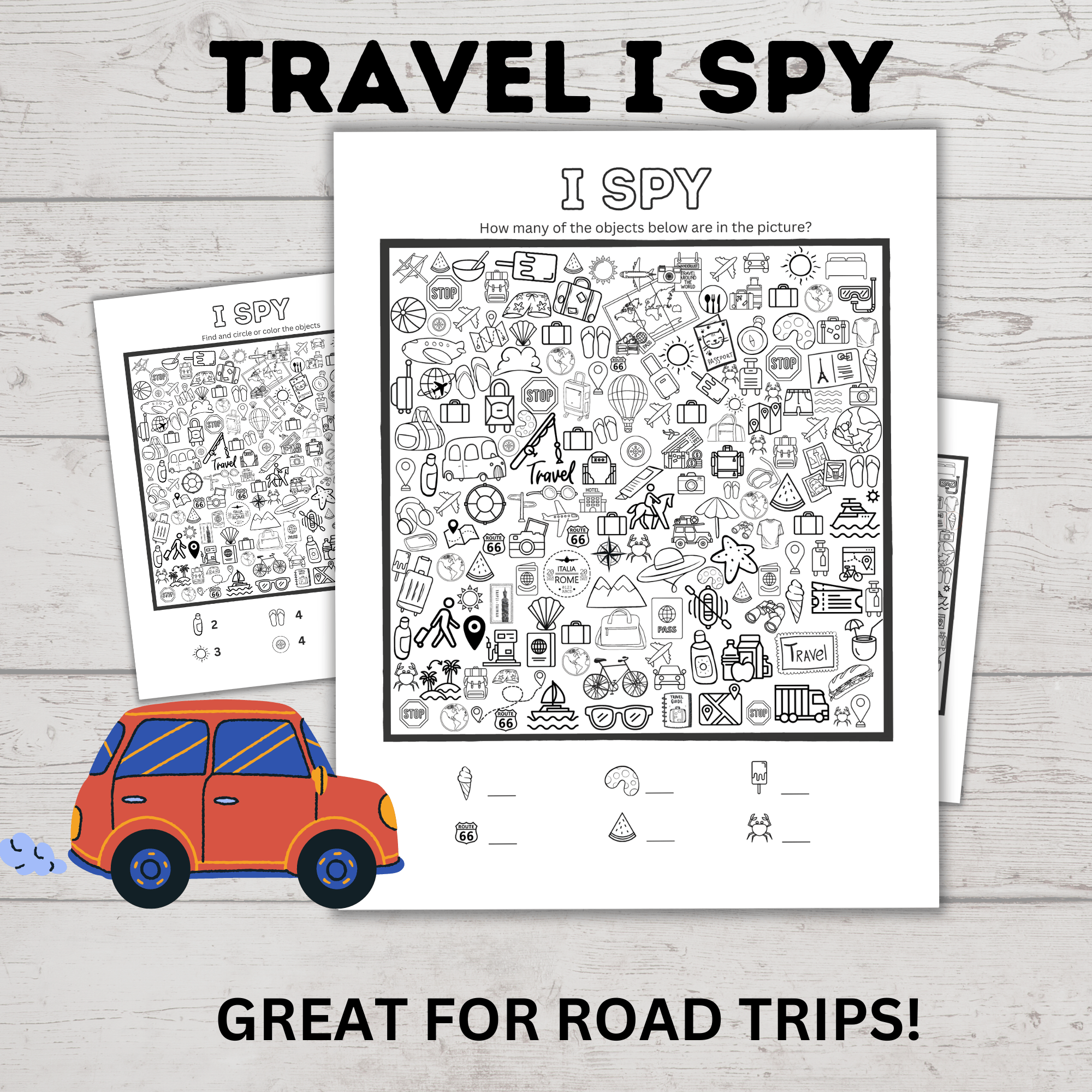 Travel I Spy for Kids | Kids I Spy | Travel Games | Kids Games | Plane Games | Road Trip Games | Paper Games | Toddler Games | I spy