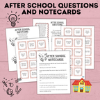 After School Questions for Kids | Kids Questions | Kids Notecards | Question Cards for Kids | Kids Activities | Ice Breaker Questions