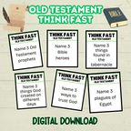 Think Quick and Fast Game Old Testament Bible Trivia, Christian Youth Group