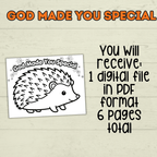 Hedgehog Craft, God Made Me Special, Sunday School Craft, Jesus Craft, Cut and Paste Craft, Easy Craft, Leaf Fall Craft, Christian Activity