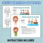 Jesus Walks on Water Craft, Bible Lesson Craft, Sunday School Craft, Kids Church Craft, Bible Story Activity, Cut and Paste, Homeschool