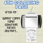 Chill the Fourth Out Coloring Page, 4th of July Craft, 4th of July Coloring Page, Patriotic Duck Coloring Page, USA, July fourth activity