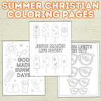 Fun and Free Summer Christian Coloring Pages for Kids and Adults