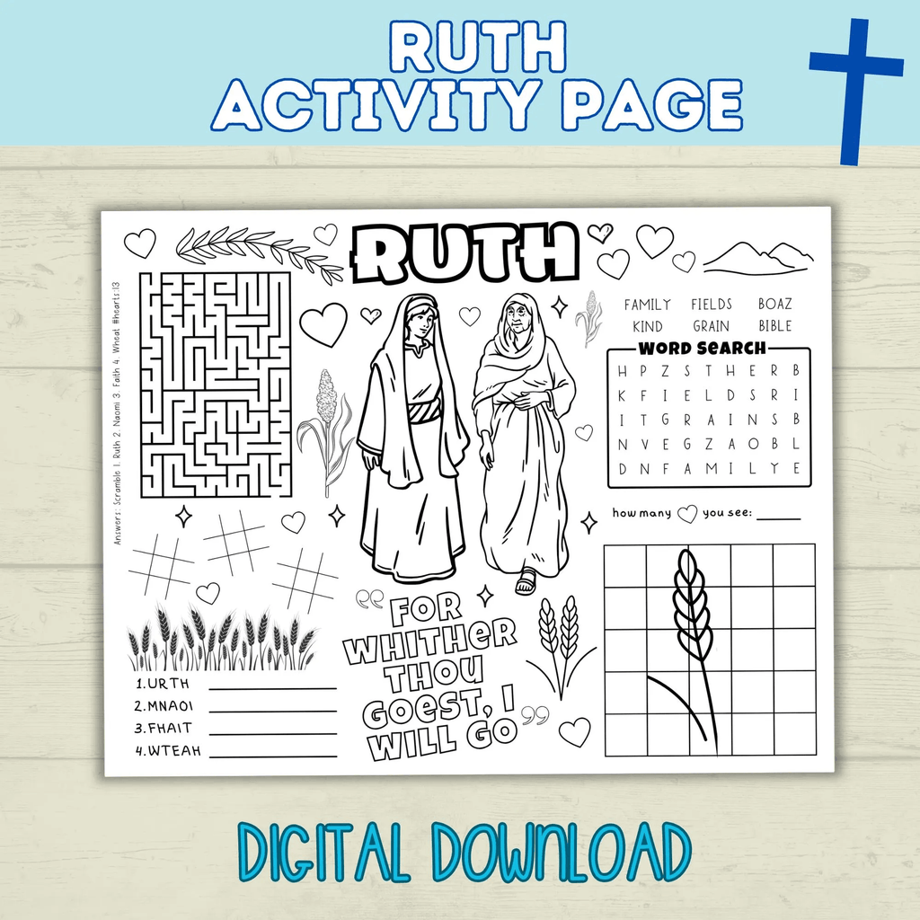 Ruth Bible Craft Bundle, Ruth and Naomi Story, Bible Craft, Sunday School Craft
