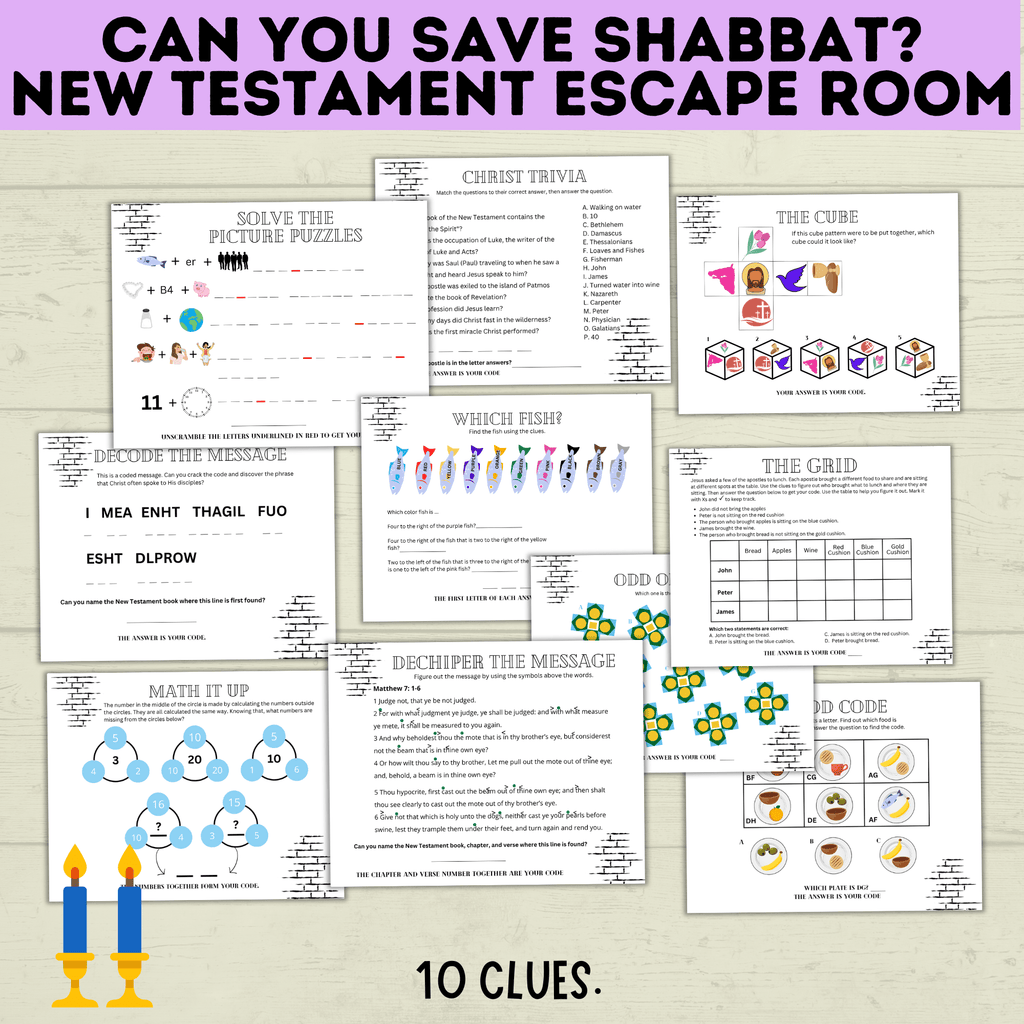 New Testament Escape Room for Youth | Youth Games | Classroom Games | Party Games | Digital Escape Room | Classroom Party | Family Games